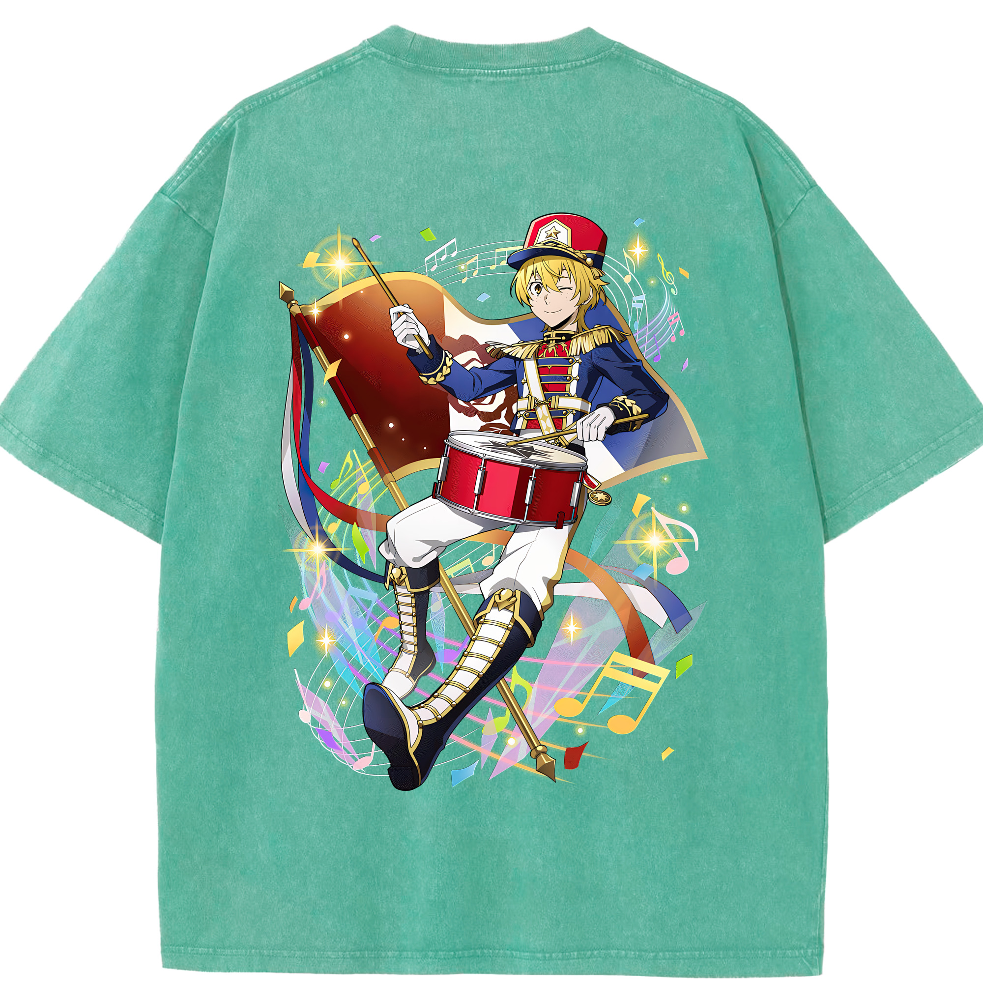 （画像用） 文豪ストレイドッグス Bungo Stray Dogs 綿100% ヴィンテージ風 半袖Tシャツ（背面プリント）